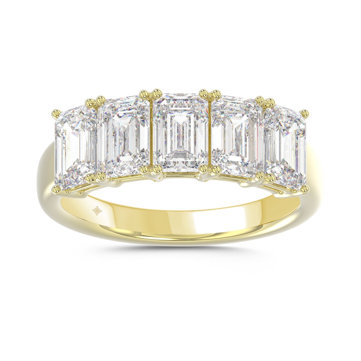 19061883_EC-122449Y-1218x1218.jpg.jpg 14K YELLOW GOLD 2.00CT EMERALD DIAMOND LADIES BAND - Image 1