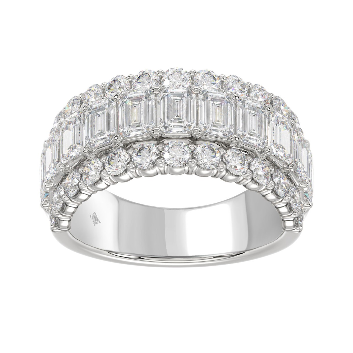 19061890_EC-107534W-1218x1218.jpg.jpg LADIES BAND 3 1/2CT ROUND/EMERALD DIAMOND 14K WHITE GOLD - Image 1