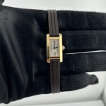 Cartier Allongee Lanieres Silver  Dial on Leather  Ref 2593