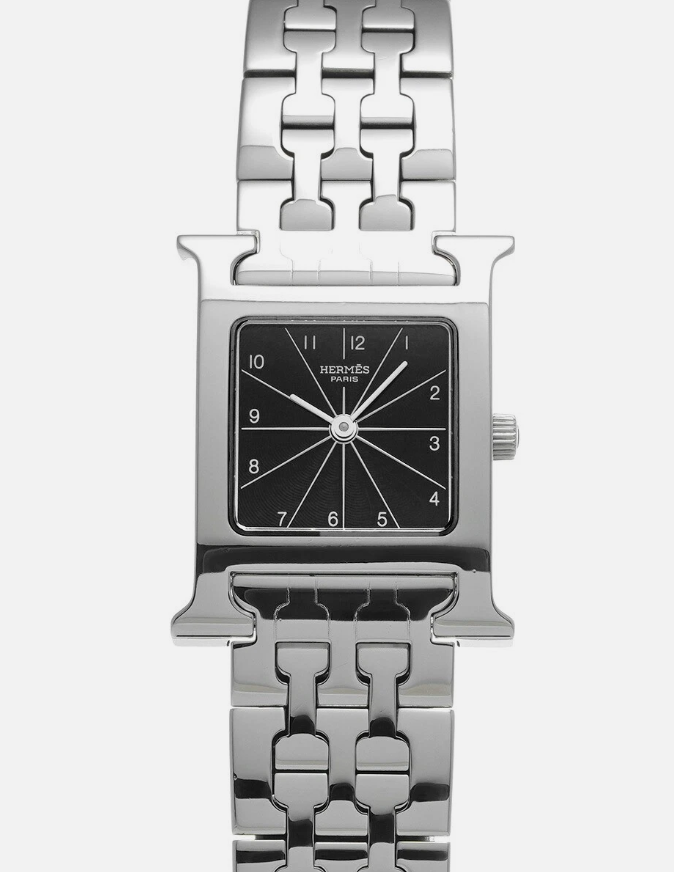 19081345_fdy3hsyciup4x1rm4zoy6l3ydpvo.png Hermes Heure H Black Dial Ref HH1.210 with Papers 2018 - Image 1