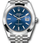 Rolex Datejust Blue Index Dial on Jubilee Ref 126300 with New Style Card White  2019
