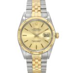 Rolex Datejust Champagne Stick Dial on Jubilee Ref 16233 with Papers  1991