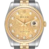 Rolex Datejust Champagne Diamonds Dial on D Link Jubilee Ref 116233