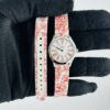 Omega De Ville Mini Tr√©sor Quartz White / Pink Roman Markers Dial on Fabric Strap Ref 428.17.26.60.04.003 with Card - Image 2