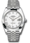Rolex Datejust White Roman Dial on Jubilee Ref 126300 with New Style Card Green  2022