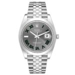 Rolex Datejust Slate Green Roman / Wimbledon Dial on Jubilee Ref 126300 with New Style Card White  2018