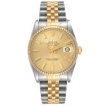 Rolex Datejust Champagne Stick Dial on D Link Jubilee Ref 16233