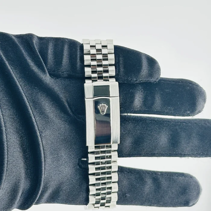 Rolex Datejust Dark Rhodium Diamond Dial on D-Link Jubilee Bracelet Ref. 126334 with New Style Card (White) 2019 - Image 4