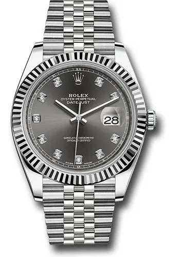 19095639_nuqysz4p51wqyi1g3ux3qx5nw813.webp Rolex Datejust Dark Rhodium Diamond Dial on D-Link Jubilee Bracelet Ref 126334 with New Style Card (green) 2019 - Image 1