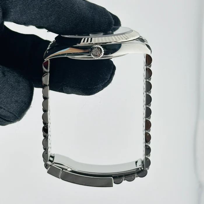 Rolex Datejust Dark Rhodium Diamond Dial on D-Link Jubilee Bracelet Ref. 126334 with New Style Card (White) 2019 - Image 6