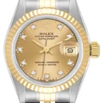 Rolex Datejust Lady Champagne Diamond Dial on Jubilee Ref 69173 with Papers  1990