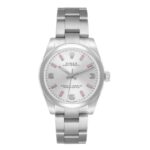 Rolex Oyster Perpetual Silver/Pink Markers Dial on Oyster Ref 177200 with Card Old Green  2008