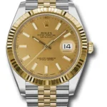 Rolex Datejust Champagne Index Dial on Jubilee Ref 126333 with New Style Card White  2019