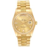 Rolex Day-Date Bark Champagne Diamond Factory Dial on President Bark Ref 18078