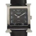 Hermes H Black Dial on Leather Ref HH2.810