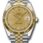 Rolex Datejust Champagne Diamond Dial on Jubilee Ref 126333 with New Style Card White  2019