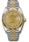 Rolex Datejust Champagne Diamond Dial on Jubilee Ref 126333 with New Style Card White  2017