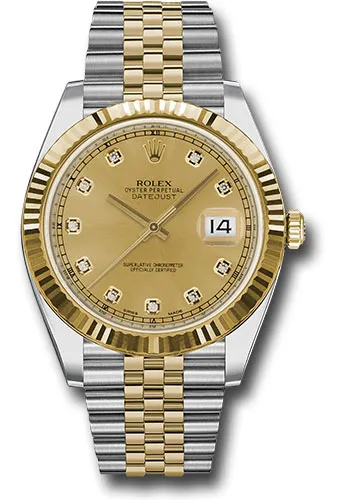 19138558_thnpyey2i3g8z8kqmisx7yioa9yz.webp Rolex Datejust Champagne Diamond Dial on Jubilee Ref 126333 with New Style Card White 2017 - Image 1