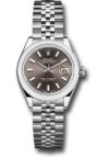 Rolex Datejust Lady Dark Grey Index Dial on Jubilee Ref 279160 with New Style Card Green  2021