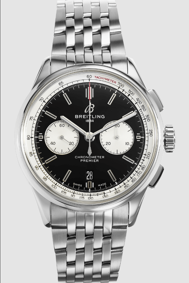 19138608_x5mg4opw8zu1gj8o1b7k9wtfahvf.png Breitling Premier B01 Chrono B&P Black Dial Ref AB0118 with Card 2023 - Image 1