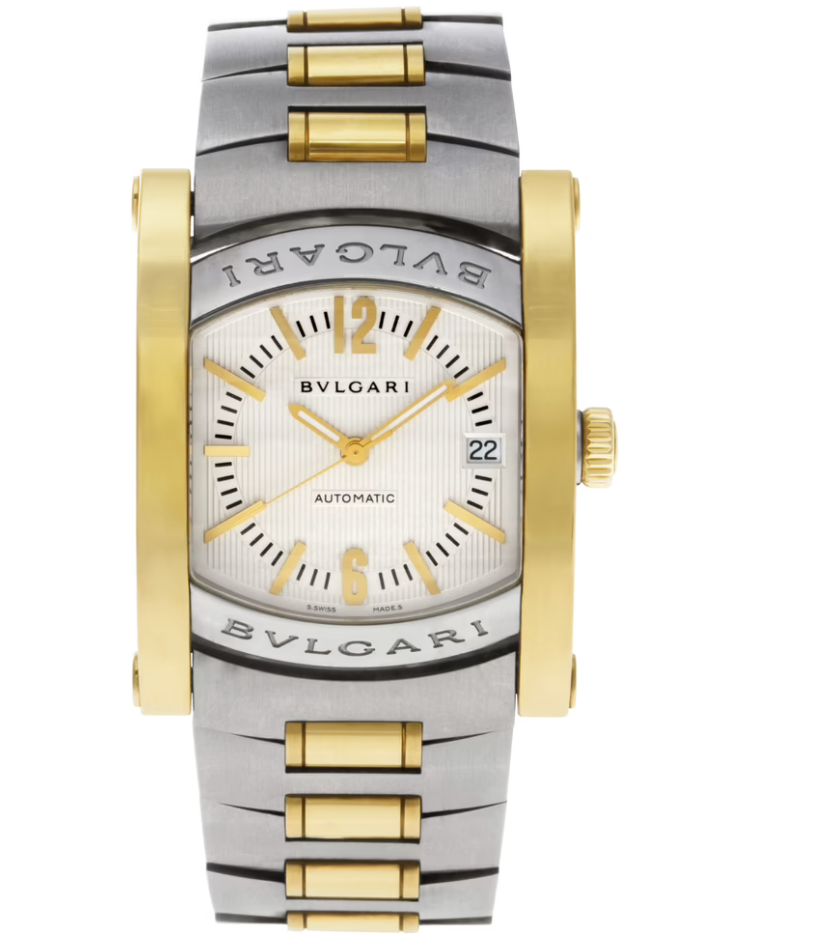 19138614_fesda538kjow4p6o9rvwwq4prb3t.png Bvlgari Assioma Ivory/Gold Stick Dial Ref AA44SG - Image 1