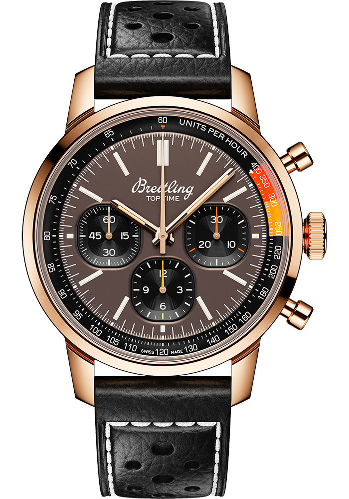 19138634_38vmruknsevzz5esfsogdi5x585j.jpg Breitling Top Time B01 B&P Bronze Dial on Leather Strap Ref RB01761A1Q1X1 with Card - Image 1