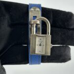 Hermes Kelly Silver Dial on Leather  Ref KE1.201.170