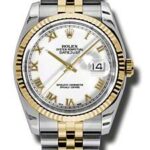 Rolex Datejust White Roman Dial on Jubilee Ref 116233 with Papers  2007