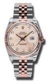 Rolex Datejust Pink Champagne D Iamond Dial on Jubilee Ref 116231