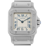 Cartier Santos Galbee White Roman Dial Ref 9057930
