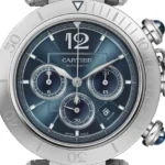 Cartier Pasha Blue Dial on Leather  Ref 4363 with Card  2025