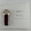 Cartier Cle Silver Roman Dial on Maroon Leather  Ref 3854 with Papers  2019 - Image 5
