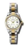 Rolex Datejust Lady White Arabic Stick Dial on Oyster Ref 179163
