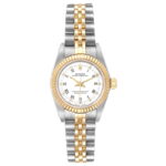 Rolex Oyster Perpetual  White Roman Dial on Jubilee Ref 76193 with Papers  2001