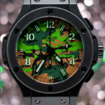 Hublot Big Bang Commando Jungle B/P Green Camouflage Dial on Leather & Rubber Ref 301.C1.8610.NR with Card  2012