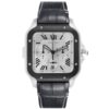 Cartier Santos Chrono Silver Dial on Leather Ref 4183