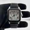 Cartier Santos Chrono Silver Dial on Leather Ref 4183 - Image 2