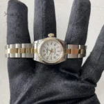 Rolex Oyster Perpetual  White Roman Dial on Oyster Ref 67193 with Papers  1997