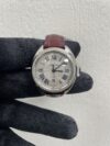 Cartier Cle S Ilver Dial on Leather Ref 3867