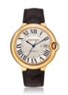 Cartier Ballon Blue B Silver Dial on Leather Ref 2999