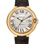 Cartier Ballon Blue B Silver Dial on Leather Ref 2999