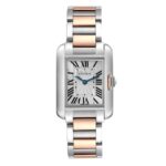 Cartier Tank Anglaise Small Silver Roman Dial on 2 Tone Ref 3485