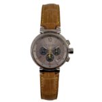 Louis Vuitton Tambour Slate Grey Dial on Leather Strap Ref Q11430