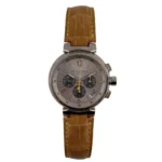 Louis Vuitton Tambour Slate Grey Dial on Leather Strap Ref Q11430