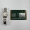 Rolex Oyster Perpetual Date Silver Tapestry Dial on Oyster Ref 79190 with Card Old Green  2010 - Image 4