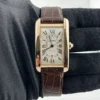 Cartier Tank Americaine XL Silver Roman Dial on Leather Ref 2927 with Papers  2009 - Image 2