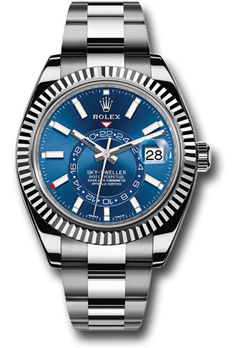 19139014_gbblnbjrauf0jo71o8yr3v98njrz.jpg Rolex Sky Dweller Blue Dial on Oyster Ref 326934 with New Style Card White 2020 - Image 1