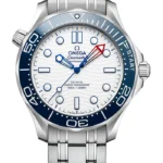 Omega Seamaster Diver 300M White Dial on Bracelet Ref 210.30.42.20.04.002 with Card