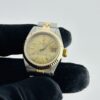 Rolex Datejust Lady Champagne Stick Dial on Jubilee Ref 69173 with Papers  1989 - Image 3
