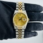 Rolex Datejust Champagne Stick Dial on D Link Jubilee Ref 16233